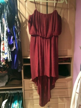 BCBG bcbgeneration high low maxi pleat dress