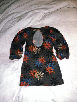 Authentic vintage lantern sleeve mini dress